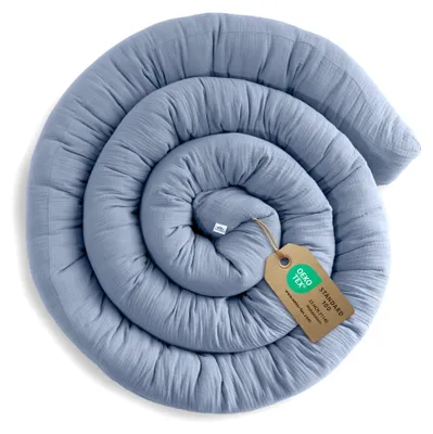 Image de Tour de lit serpent 300 cm Bleu - Pour lit bébé, enfant & lit cabane