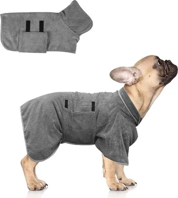 Obrázek produktu pro Psí župan XS, šedý