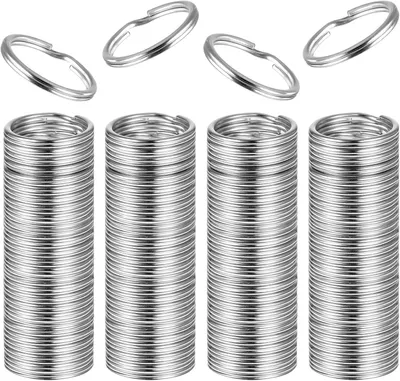 Produktbild von Schlüsselringe aus Edelstahl, 20 mm, 100 Stück, für Schlüssel und Bastelprojekte
