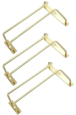 Produktbild von Weinglashalter aus Metall, goldfarben, 3er Set, 7 Zoll, für Küche und Bar
