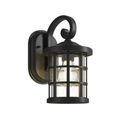 Produktbild von Lindby Außenwandlampe Ankea, schwarz, Höhe 28 cm, IP23, E27