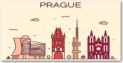 Produktbild von Tulup Glas-Bild -140x70- Wandkunst Dekorative Wand für Küche & Wohnzimmer - Landkarten & Flaggen - Prag Gebäude - Mehrfarbig