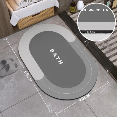 Image de Tapis de bain antidérapant, à séchage rapide, 40 x 60 cm, pour salle de bain
