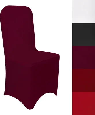 Produktbild von Stuhlhusse Stretch Bordeaux elastischer Universal Stuhlüberzug Stuhlbezug dehnbar, 1 Stück
