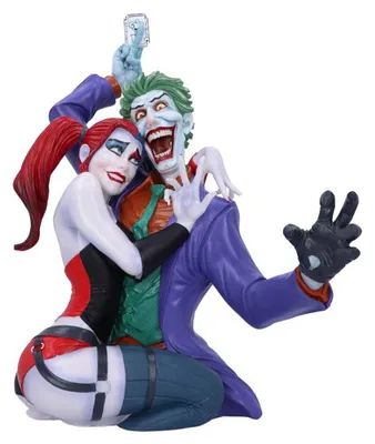 Imagen del producto de Busto de Joker y Harley Quinn, colección DC Comics, marca Nemesis Now, 37 cm