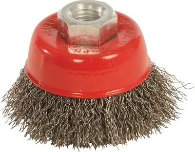 Image de Brosse boisseau en fil d'acier, ondulée 65 mm