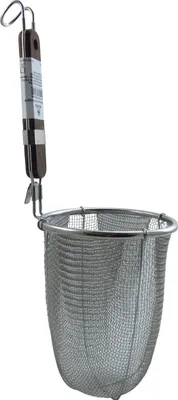 Pastasieb aus Edelstahl, Netzform, 14 cm, silber