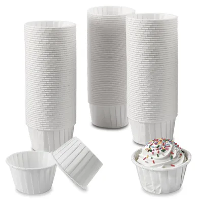 150 Papier-Muffinförmchen, Cupcake-Förmchen, weiß, 150 Stück