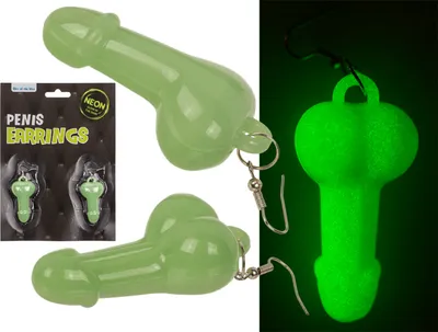 Obrázok produktu pre OOTB Náušnice Penis svietiace v tme
