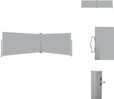 Immagine prodotto di vidaXL Tenda laterale estensibile 160x600 cm grigio - Ombrelloni e tende da sole