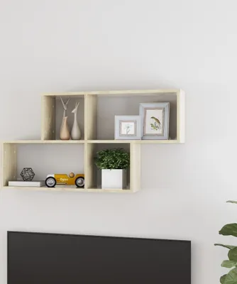 Zdjęcie produktu dla The Living Store półka ścienna dąb sonoma 100x18x53 cm materiał drewnopochodny