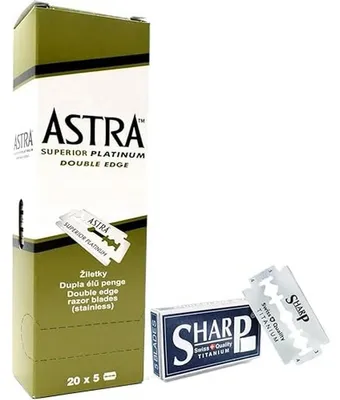 Immagine prodotto di Astra: lame da barba, accessori per la depilazione, E 5 Sharp Titanium, accessori per una rasatura di precisione del viso