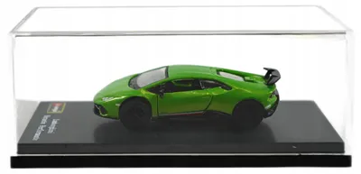 Obrázok produktu pre Bburago Lamborghini Huracan Performante, model v mierke 1:64, exkluzívny model určený na zbieranie, vystavený vo vitríne