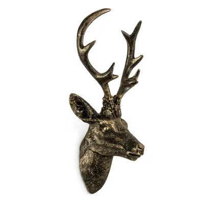 Immagine prodotto di Corna di cervo in bronzo ottica - 10 Ender 30x15 cm - testa di cervo decorazione murale corna di caccia