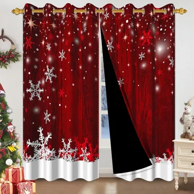 Thermische Verdunkelungsvorhänge Bordeaux 2er-Set 140x175 cm
