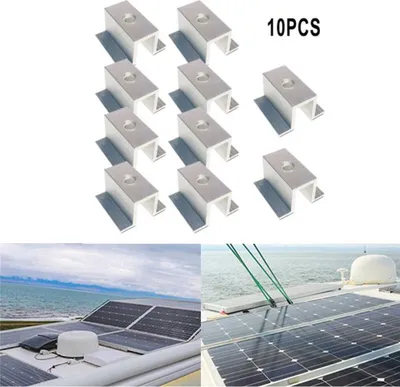 Obrázek produktu pro Solární svorka Nahen PV pro výšku rámu 25 - 50 mm Hliníková fotovoltaická konzola Příslušenství solárních panelů Odolnost proti korozi, 10 kusů