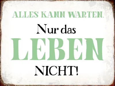Produktbild von vianmo Holzschild 30x40 cm alles kann warten Leben nicht