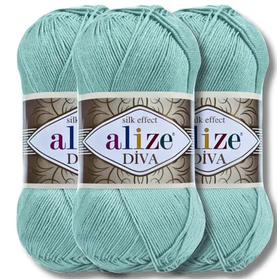 Produktbild von Alize 3x 100g Diva Wolle, Uni, Häkeln, Stricken (463)