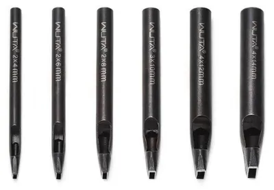 Produktbild von Lochstanzer Set Kohlenstoffstahl 6 Stück Rechteckig für Lederarbeiten 2-14mm