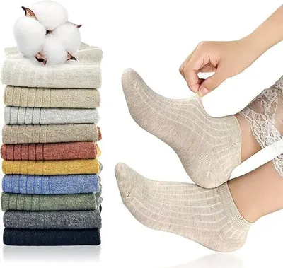 Sneaker Socken Damen/Herren 10 Paar – Aus Bio-Baumwolle (80%), Atmungsaktiv & Weich, Sportsocken Für Alltag & Training, Größe 35-38