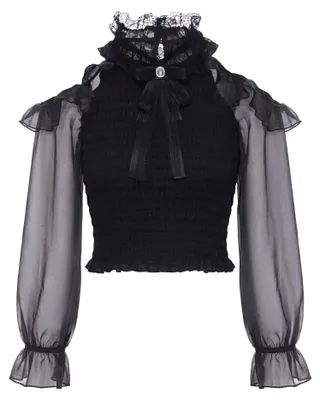 Image de CIAGA, chemisier pour femme - noir, taille XS