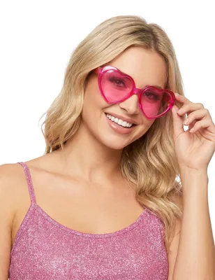 Produktbild von Herz Party-Brille Spassbrille pink - Einheitsgröße