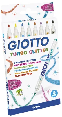Immagine prodotto di LYRA 4258 00 Penna con punta in fibra Giotto Turbo Glitter - 8 colori assortiti