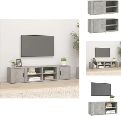 Produktbild von vidaXL TV-Schränke 2 Stk. Betongrau 80x31,5x36 cm Holzwerkstoff -  TV-Möbel