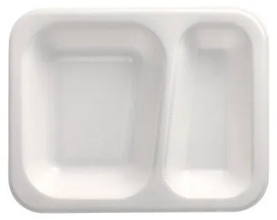 Produktbild von 600 Siegelschalen, XPS, 2-geteilt, 725 ml, 18,5 x 23,5 cm weiss Menüschalen