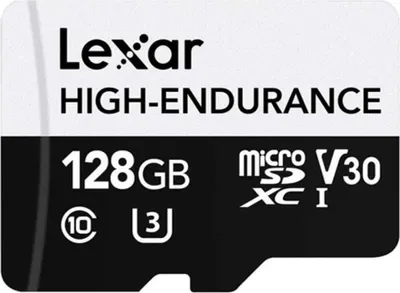 Produktbild von Lexar High-Endurance, 128 GB, MicroSDXC, Klasse 10, UHS-I, Class 3 (U3), V30