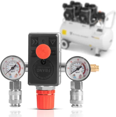 Produktbild von STAHLWERK Druckschalter DE-20 ST 0-8 bar mit Manometer und 2 Schnellkupplungen