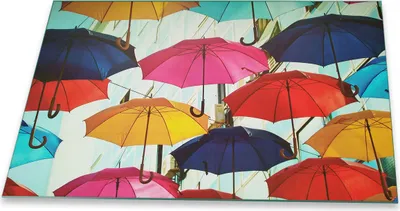 Produktbild von Herdabdeckplatte Glaskeramik 1 Teilig 80x52 Abstrakt Bunt Abdeckung Glas Spritzschutz
