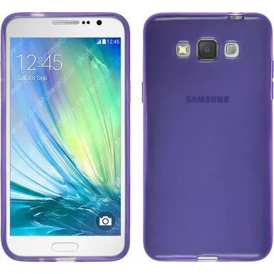 Produktbild von PhoneNatic Case kompatibel mit Samsung Galaxy Grand 3 - lila Silikon Hülle transparent + 2 Schutzfolien