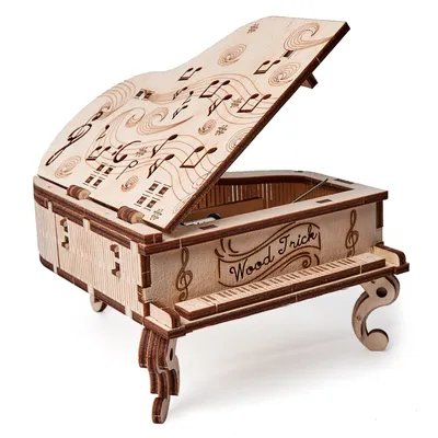 Produktbild von Wood Trick Toy Klavier Spieluhr Moonlight Sonata, hölzernes musikalisches Klavierspielzeug Mini - 3D-Holzpuzzle, Montagespielzeug, Denksport für Erwachsene und Kinder