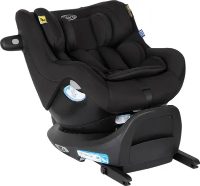 Produktbild von Graco SnugGo™ i-Size R129, 360° drehbarer Reboarder für die Basisstation SnugTurn™ i-Size R129 (separat erhältlich), Autositz bis ca. 4 Jahre (40-105 cm), 5-Punkt-Gurt, schwarz, Midnight