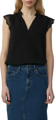 Produktbild von s.Oliver 2162739.9999.44, Bluse, Erwachsener, Weiblich, Schwarz, Ärmellos, Regular fit