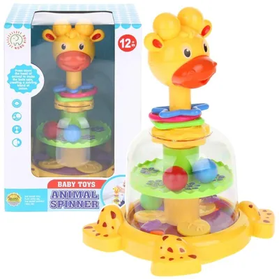 Produktbild von Kreisel mit Kugeln Karussell Giraffe Rassel