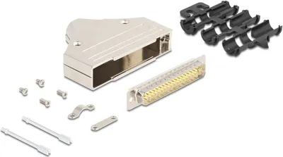 Zdjęcie produktu dla DeLOCK 67136, D-Sub (37-pin), Srebrny, Męska, Prosty, Metal, 63,5 mm
