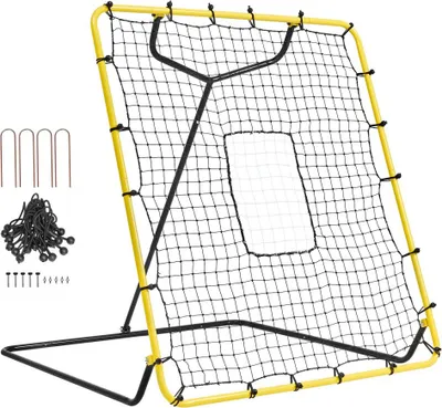 Immagine prodotto di Rete di rimbalzo per multisport - Baseball Softball Pitchback 1219,2x1371,6mm - Rete sportiva resistente alle intemperie - Aiuto all'allenamento degli atleti