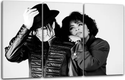 Produktbild von Leinwandbild 3-teilig (120x80cm): Michael Jackson, echter Holz-Keilrahmen inkl. Aufhänger, handgefertigt in Deutschland