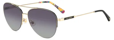 Zdjęcie produktu dla KATE SPADE JANECE/G/S RHL, okulary przeciwsłoneczne damskie, kolor: złoty, czarny, rozmiar: 58/14/140