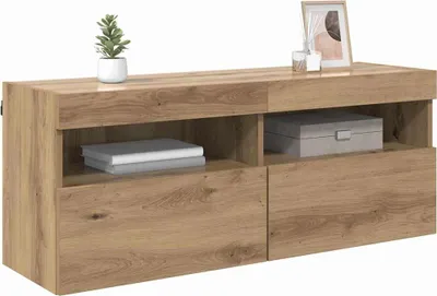 Obrázok produktu pre TV nástenná skriňa s LED Remeselný dub 100 x 30 x 40 cm