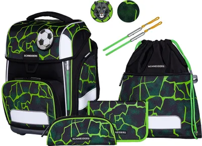 Produktbild von Schneiders Schulranzen Ergolite Set 9-teilig Crash schwarz