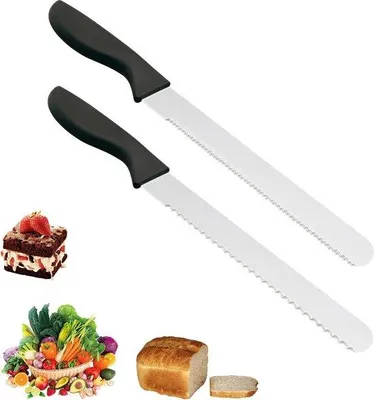 Image de Couteau universel, tranchant comme un rasoir, couteau de cuisine, couteau de chef, 20 cm, couteau polyvalent en acier inoxydable, idéal pour couper le pain, les carottes, les légumes, le beurre et la viande