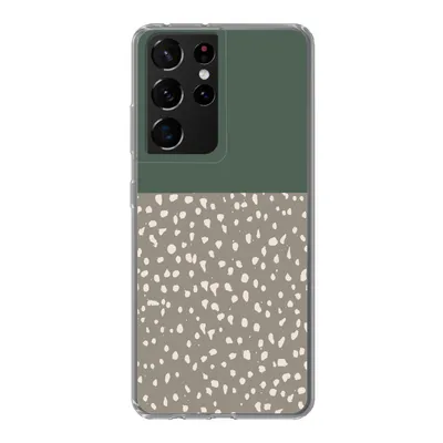 Produktbild von MuchoWow® Handyhülle Schutzhülle Hülle für Samsung Galaxy S21 Ultra Polka dot - Grün - Muster Silikon Softcase Handy Hülle - Mobiltelefon