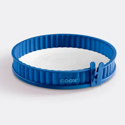 Produktbild von coox Quicheform mit Porzellan-Servierplatte 26 cm in blau