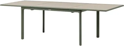 Produktbild von Gartentisch "dilors" holzeffekt leinen &amp lorbeergrün 10 plätze aus aluminium   - Hespéride