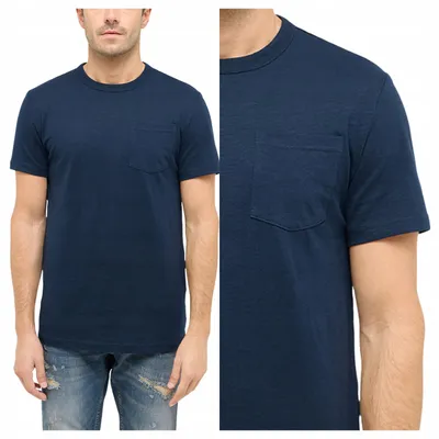 Produktbild von Mustang | Amado Herren-T-Shirt, Marineblau, Baumwolle, Normale Passform, Größe M