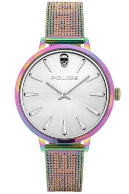 Zdjęcie produktu dla Police PL.16035MSRW/04MM Zegarek damski ze stali nierdzewnej Milanaise rainbow