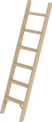 Produktbild von Stufen-Anlegeleiter Holz ohne Traverse 6 Stufen